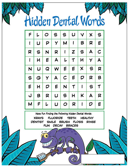 Kid's word search in color